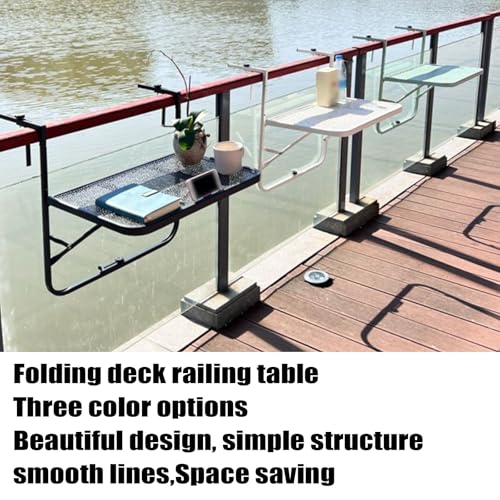 Table suspendue pour balustrade de balcon réglable pour optimiser les petits espaces - 4