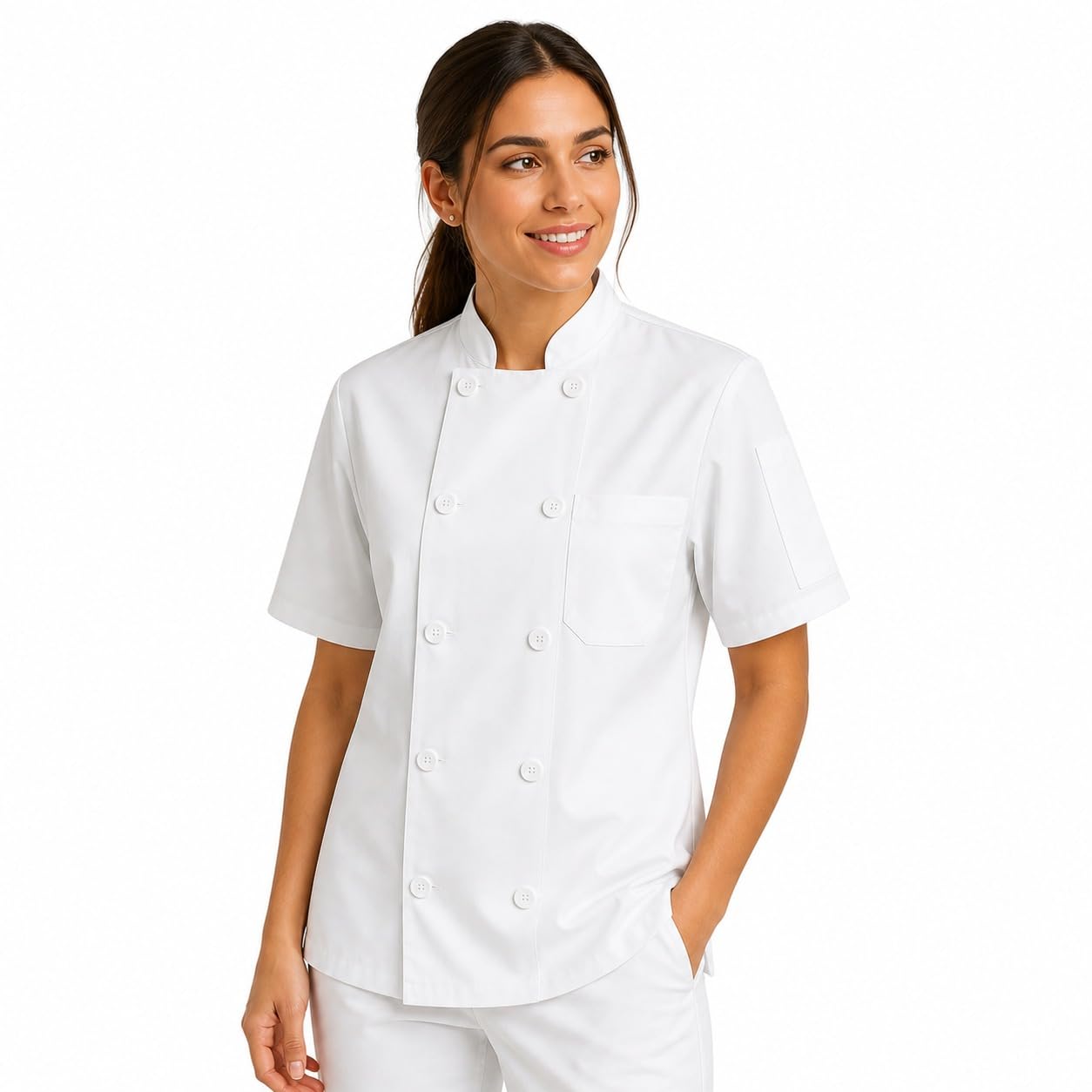 unisim White Half Sleeve Regular Fit For Women L-picture-37