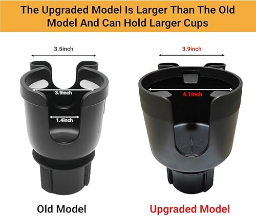 Miniatura 4 de Adaptador de portavasos para tazas grandes, adaptador de expansor multifuncional 2 en 1 con soporte para teléfono para botellas de 20 a 40 onzas y