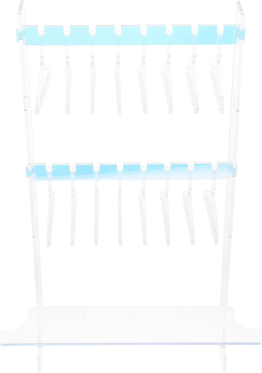 Acrylic Ear Earring Rack with Mini Hangers, Multi-functional Large Capacity Jewelry Organizer Stand and Dangle Earrings, Clothes Hanger Style Display for Home Use
