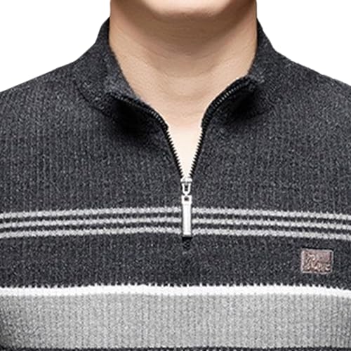Pull à rayures homme zippé idéal pour vos sorties de week-end décontracté
