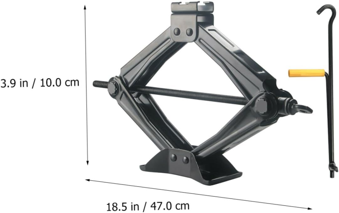 5 Ton Hand Crank Scissor Jack Auto Repair Tool for Car Tire Maintenance with Folding Handle Suitable for Vehicle Lifting and Emergency Roadside Use Random Color