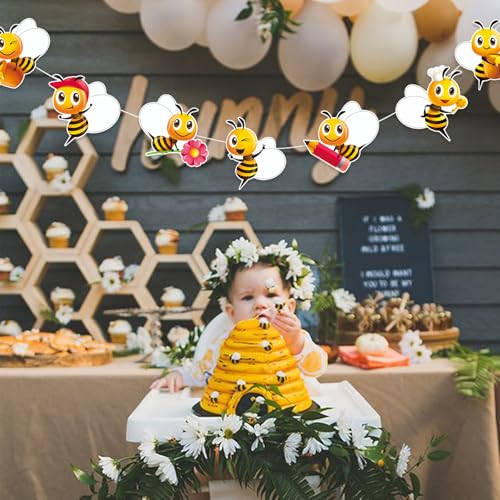 Image of Vuzvuv 90Pcs 5In Bee Paper Cutouts with 180Pcs Glue Points,Bee Cut Outs Bulletin Board Decorations for Birthday Party Theme Decor Supplies