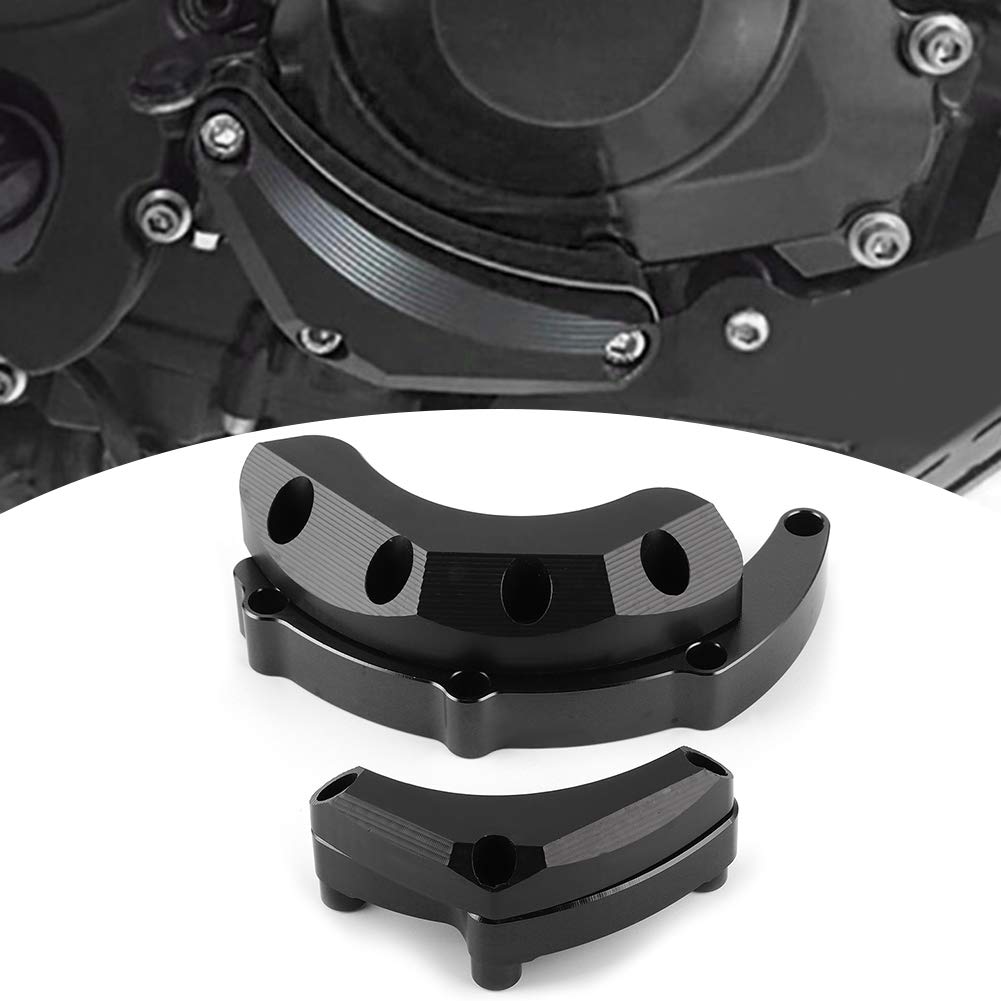 obudowa silnika motocykla Saver Crash Pad rama suwaki Protector pasuje do silnika motocykla Case Saver dla Mt-09 Fj 09 Xsr900 (Black)