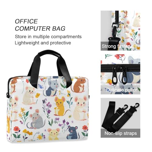 Maletín para portátil unisex 15.6 pulgadas con correa y asa miniatura 6