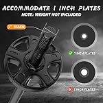 55" Weight Lifting Bar, 1" Standard Straight Barbell Bars for Weight lifting, Olympic Barbell Bar for Bench Press/Hip Thrusts/Squats/Lunges for Gym and Home, 2 Star Star-nuts (480lb Weight Capacity) - Image 4