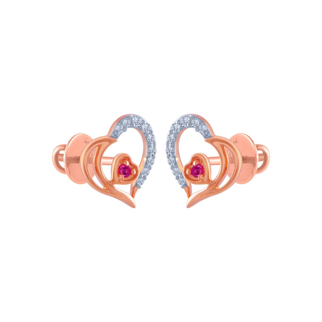 Gold and Diamond Stud Earrings for Women-image-14