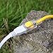 GOMEN 25 ft Extension Cord with Lighted Locking End - 14 AWG Gauge - 14/3 SJTW Heavy Duty for Outdoor/Indoor, 3 Prong Plug, Blue/Yellow Weather Resistant Jacket, for Major Tools and Appliances, 2 Pack
