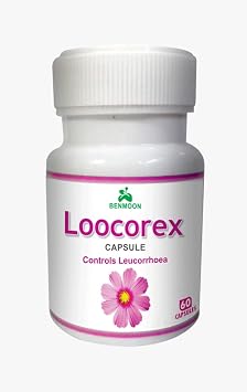 Benmoon Loocorex Capsules "For White Discharge In Female" "Ayurvedic" 60Cap