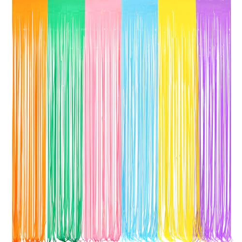 Cortina de flecos pastel para fondo de fiesta GREATRIL