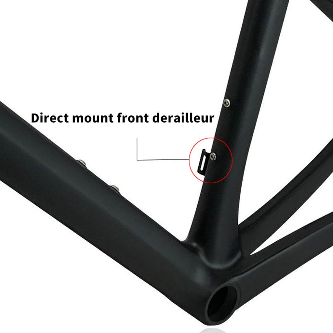 700C Carbonio Telaio per Bici da Corsa 46/48/50/52cm Freno C Vento Rotto Telaio Bici QR 100mm/130mm Leggero Set Telaio Bicicletta Percorso Interno Completo (Size : 48CM)