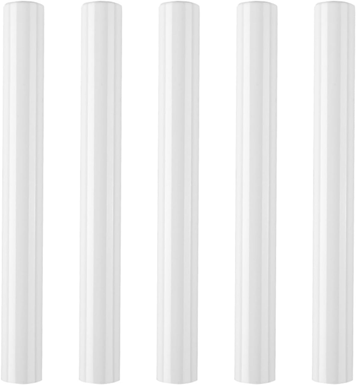 5Pcs 7.6inch x 16.4ft (19.3cmx5m) Toner Reactive Foil， Foil Paper for Toner Foiling，Foil by Laser Printer and Laminator, for Scrapbooking Paper Crafts （White）