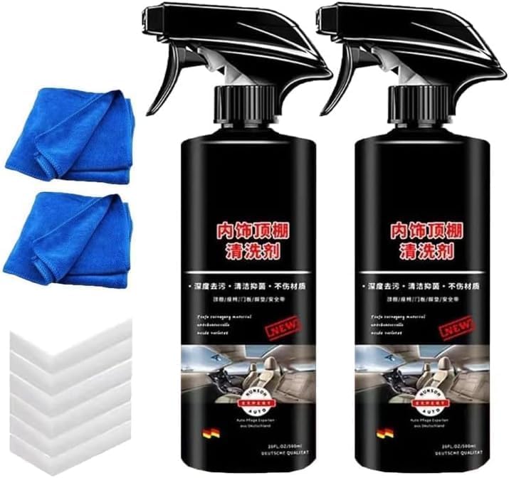 Nettoyant de plafonnier de voiture et spray de décontamination pour cuir