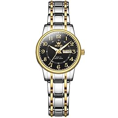 Gold Silver Band Black Face-2891G