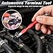 EKUWU Automotive Electrical Terminal Connector Removal Tool, Durable Electrical Connector Separator Tool, Double-Headed Use, Terminal Removal for Most Car (Red)