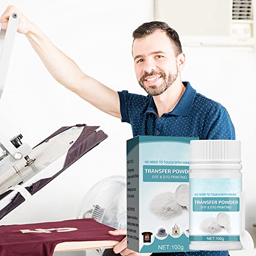 KUIRUNRX® Pulver Schmelzkleber, Transfer Powder Transferpulver, Schmelzpulver Für Baumwolle, Seide, Polyester, T-Shirts, Turnschuhe, Handyhüllen, 100 G