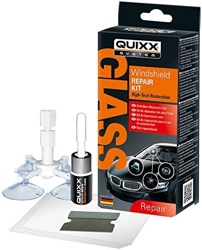 QUIXX WINDSHIELD REPAIR KIT Is the Cost-Effective fix for chips, cracks, bulls-eye, and star-shaped damage to windshields. Use on Your Automobile, Motorcycle, or Boat