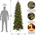 Árbol de Navidad artificial preiluminado, incluye luces blancas preenhebradas, lápiz delgado Prescott...