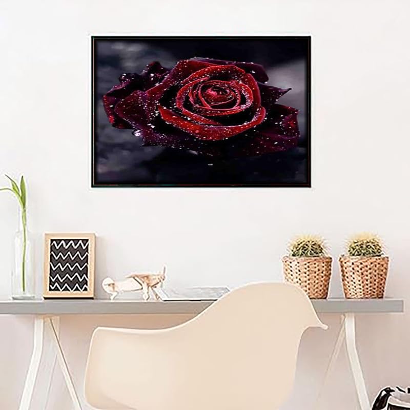Rote Rose-Puzzle Spielzeug Erwachsene 5000 Stück Holz Lernspielzeug Kreative Dekoration