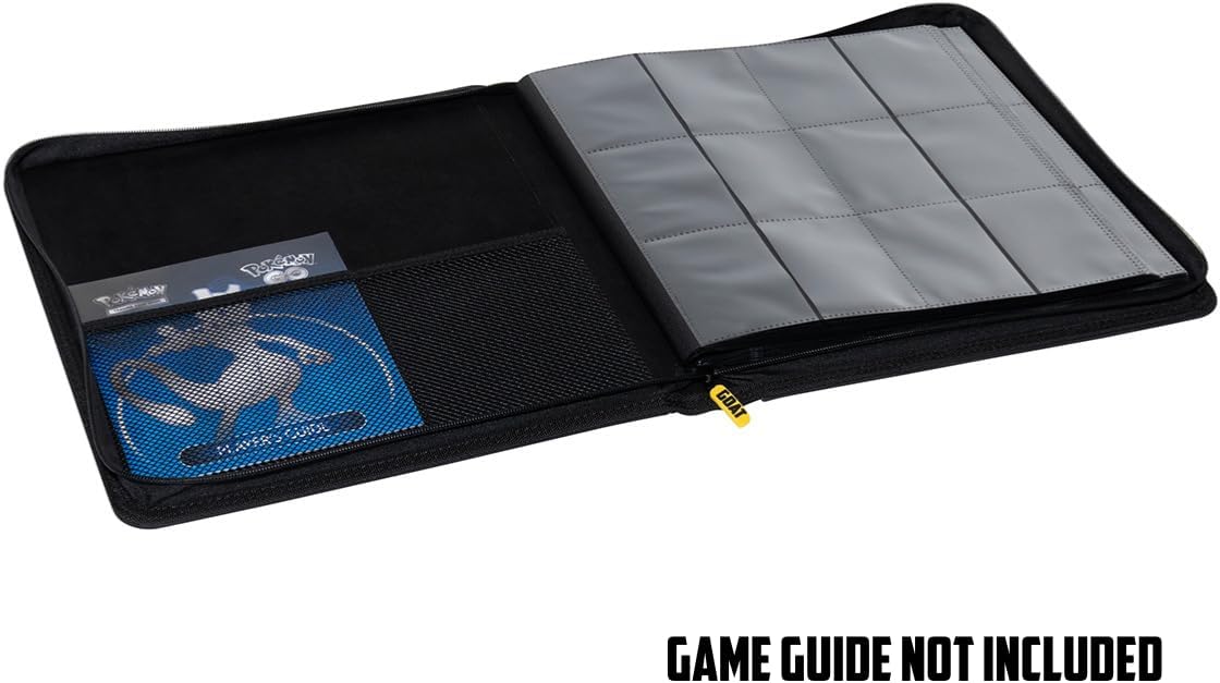 12-Pocket Trading Card Binder, 480 Card Capacity, "Stay-Flat" Design, Water-Resistant by Goat Armor (Black)
