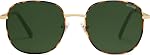 SOJOS Lunettes de soleil classiques Trendy Square pour femmes hommes mignon grand cadre nuances d'or SJ1137