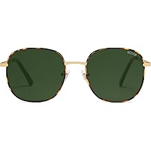 Classic Trendy Square Sunglasses for Women Men Cute Big Frame Gold Shades SJ1137