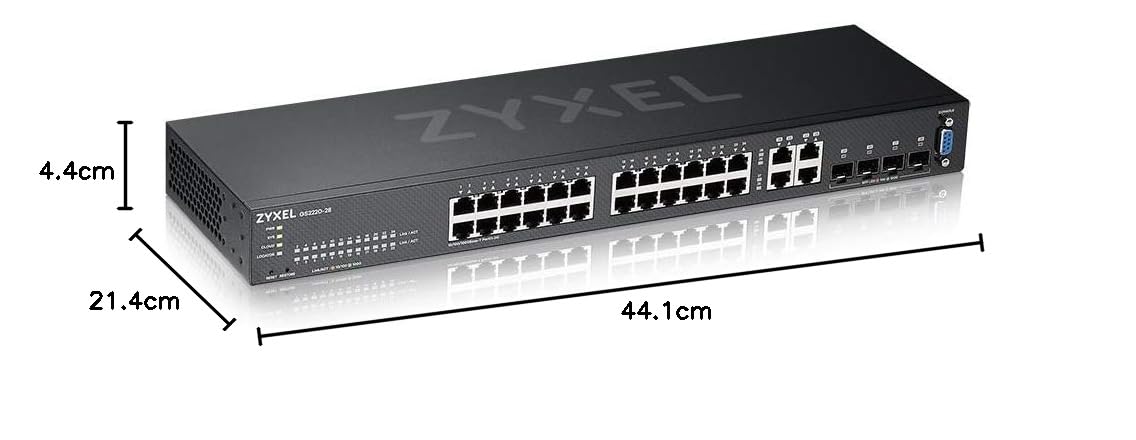 Zyxel Switch gestito di Layer 2, da 44 porte Gigabit Ethernet con 4 porte combo Gigabit + 2 SFP e modalità ibrida su cloud [GS2220-50] e modalità ibrida su cloud [GS2220-50] : Zyxel