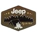 Open Road Brands Jeep Campfire Off The Grid Brown Vintage Embossed Metal Magnet Wall Art Sign - an Officially Licensed Product Great Addition to Add What You Love to Your Home/Garage Decor