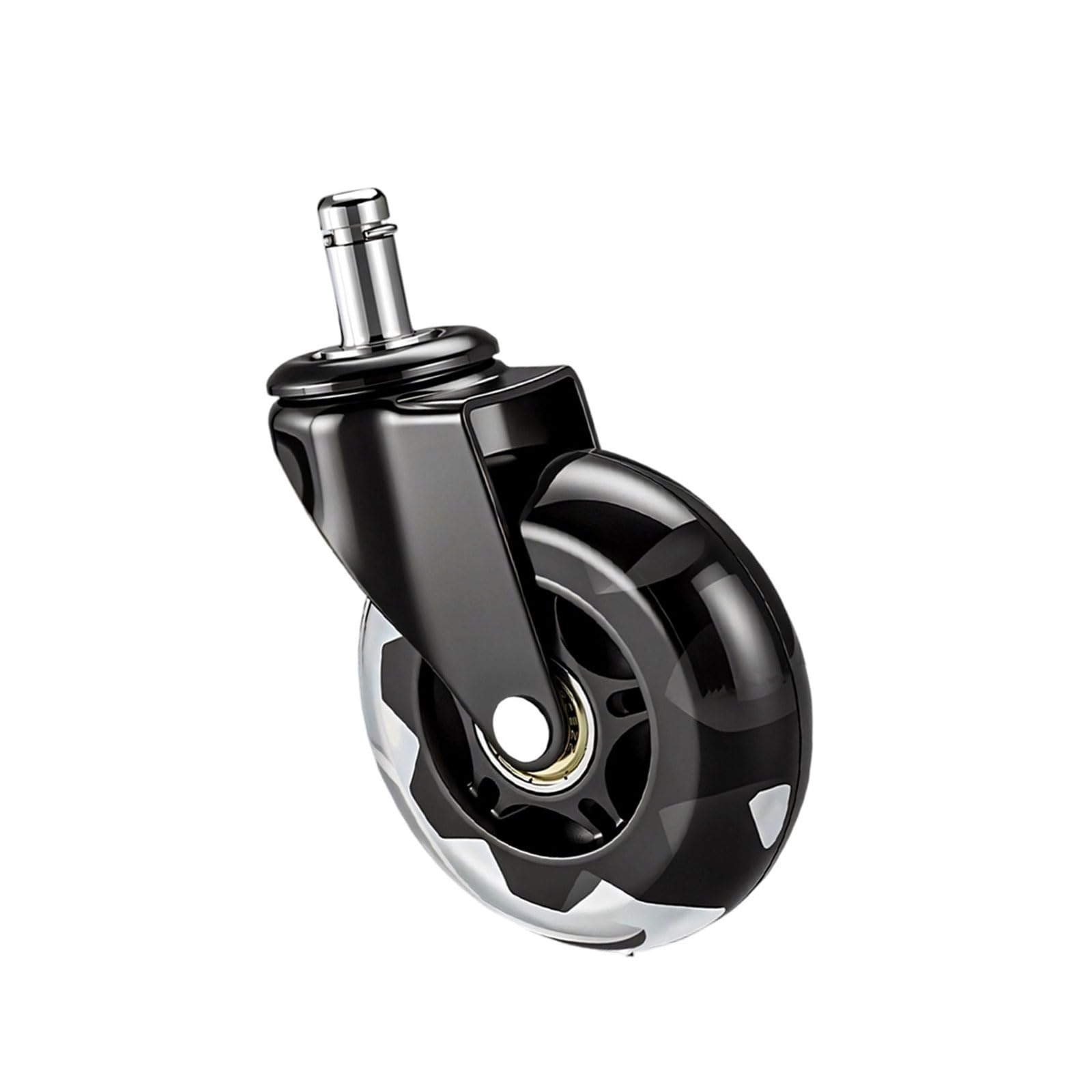 Nvoqilin Black Single Quiet Rolling Twist Casters For Chairs & Sofas Designs With Large 3 Inch Wheel Easy To Use For Enhances Durability Permanent Abs Casters
