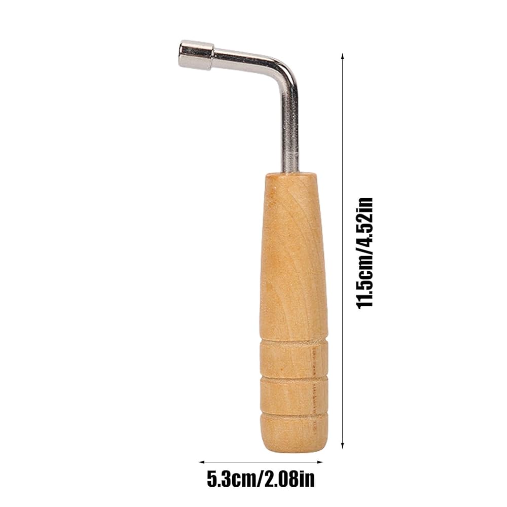 Clé Accordage Harpe LONGHAO | Forme L En Laiton Et Bois | Pour Dulcimer, Lyre | Avec 7 Chevilles