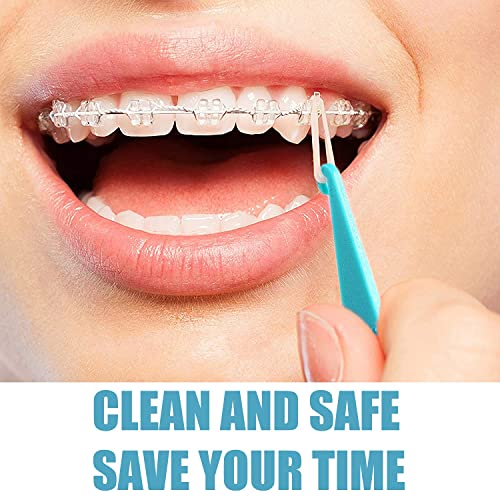 Clyhon 10 Stück Kieferorthopädische Elastische Einweg-Kunststoff-Zahnspangen für Zahnspangen Materialplatzierungs Entfernungswerkzeuge elastischer Seilhaken Elastischer Haken Kieferorthopädischer