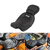 Passend für: Harley Touring Modelle 2009, Road King, Road Glide, Street Glide, Electra Glide, etc. Nicht für Trike Modelle geeignet. Nicht für die Rückenlehne des Fahrers geeignet. Sitzbreite: 38,1 cm