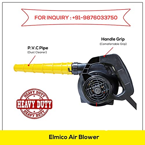 Image of ELMICO 700W 100% Copper Armature /PC Cleaner /Dust Cleaner /AC Cleaner Air Blower Machine for Home (Black) /Air Blower Machine Heavy Duty Guaranteed Motor continuously 40 min use /