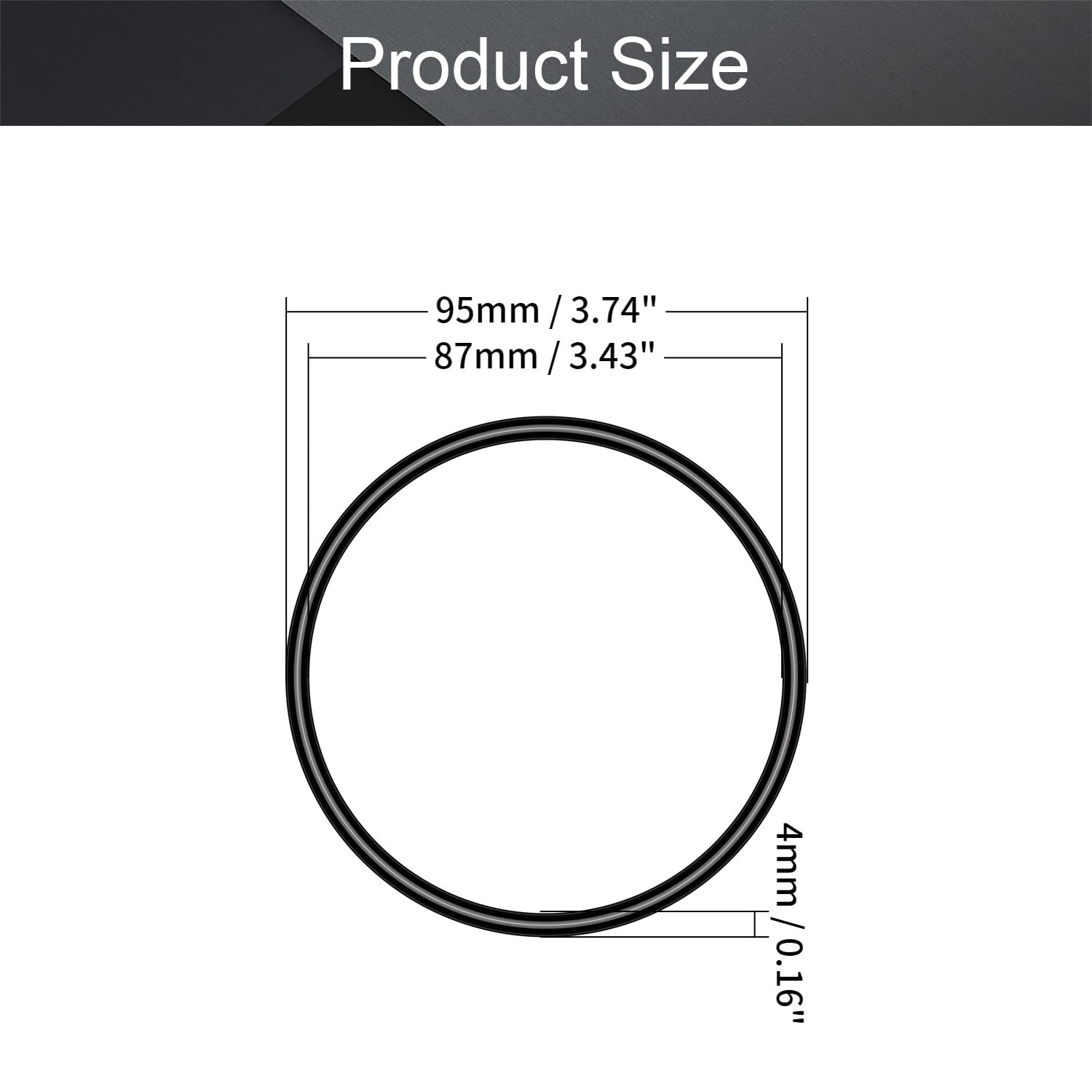 Othmro 5pcs O-Rings Gasket kit, 50mm OD 42mm ID 4mm Width, Nitrile Rubber Washers Sealing Gasket Rings - Image 2