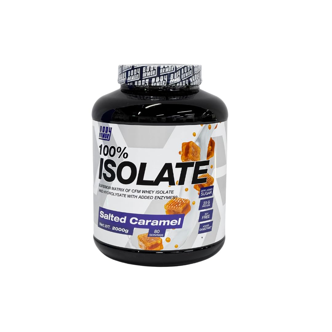 Whey Protein Powder Isolate 100%,Salted Caramel - 23 Grams of Protein - 80 Servings-2KG
