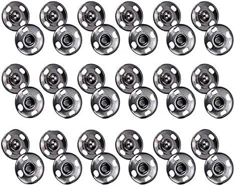 Miniatura 2 de ALLinONE Botones de presión de metal para coser de 0.315 in, botones de presión para ropa de manualidades (metal de pistola)