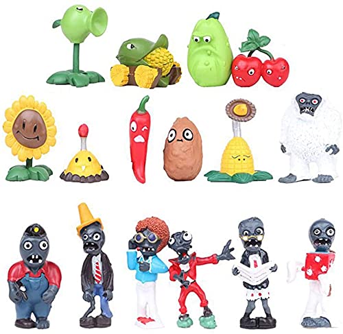 UUUPSL Plants Zombies Toys Set Series, 16 Piezas Mini Juego de Figuras Decoración Caricatura Serie...