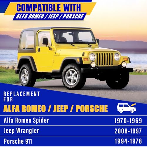 Image of 13 inch 13 inch Front Windshield Wiper blades Replacement for Alfa Romeo Spider 1969-1970,Jeep Wrangler 1997-2006,Porsche 911 1978-1994,Premium All-Season Replacement Automotive Windshield Wipers