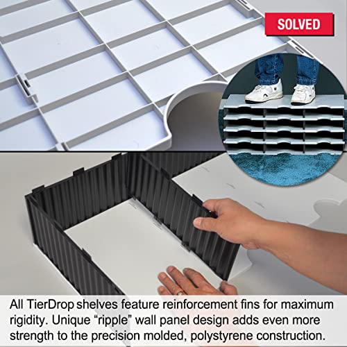 Ultimate Office Tierdrop Jumbo 12-Compartment High-Wall Sorter - Sorts Documents, Forms & Mail - Durable Construction Features Expandable, Modular, No-Tool Assembly Design #TOP2