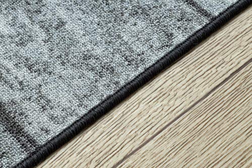 Alfombra de pasillo de 100x340 cm con diseño moderno de efecto madera 6