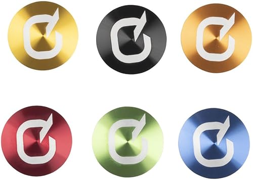 Quarq Power Meter Battery Colored Decals | Durable, Colorful Replacement Stickers in Black, Grey, Red, Blue, Orange, Green & Yellow | Compatible with All Post-2015 Quarq Power Meters (ADX Revision) |