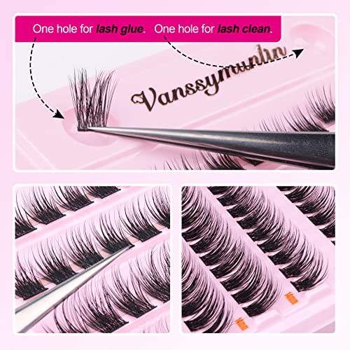 Lash Clusters Diy Eyelash Extension 110 Cluster Lashes Natural Look D Curl Individual Lashes Extension Volume Wispy Eyelash Clusters Extension Mixed Length Thin Band Reusable Lash Extension Diy At Home (Vm04, D-8-16Mix) #TOP4