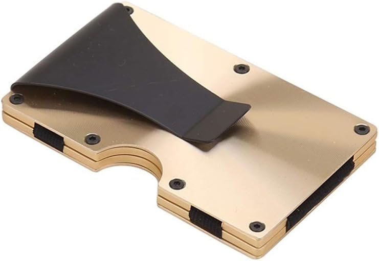 New Card Hold Aluminum Mini Wallet Antimagnetic Metal Men and Women Credit ID Case Small Slim Purse with Dollar Clip