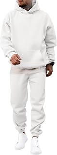 JMIERR Mens Sweatsuit 2 Piece Hoodie Tracksuit Jogger Set | Soft Fleece Lining Outfits, Machine Wash, Kangaroo Pocket Sweatshirt, Drawstring Waist Sweatpants, Fall Winter Matching Sets