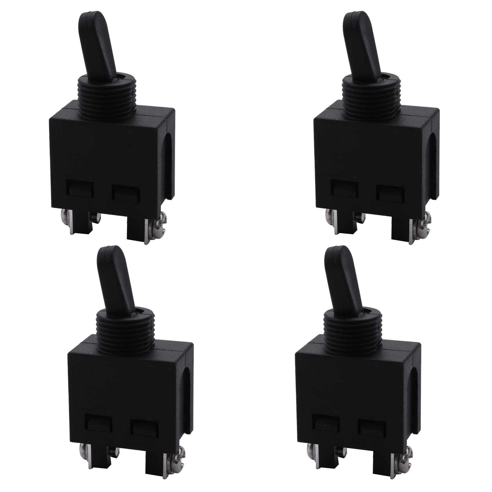 KTELI 4X 250V ON/Off Position Toggle Switch for Angle Grinder, black