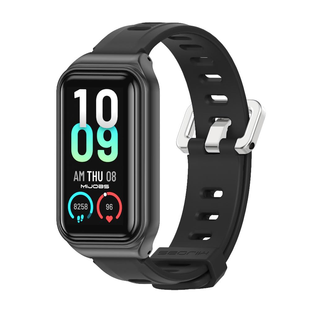 MIJOBS Silicone Replacement Strap Watch Wrist Band Smart Bracelet Accessories for Amazfit 7 Fit Band