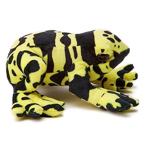 Zappi Co 100% Recycled Plush Poison Dart Frog Yellow/Black Toy (15cm Length) Stuffed Soft Cuddly Eco Friendly Animals Collection for Newborns - Image 2