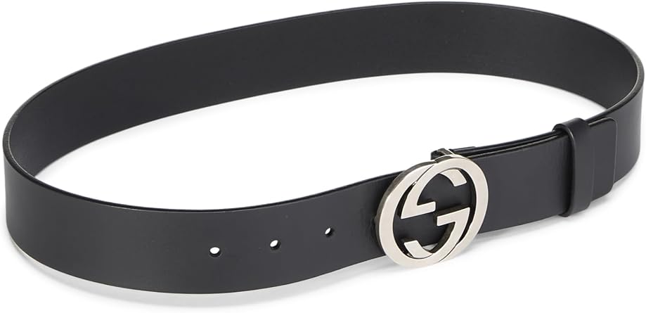 Pre-loved Black Leather Belt 75, Black