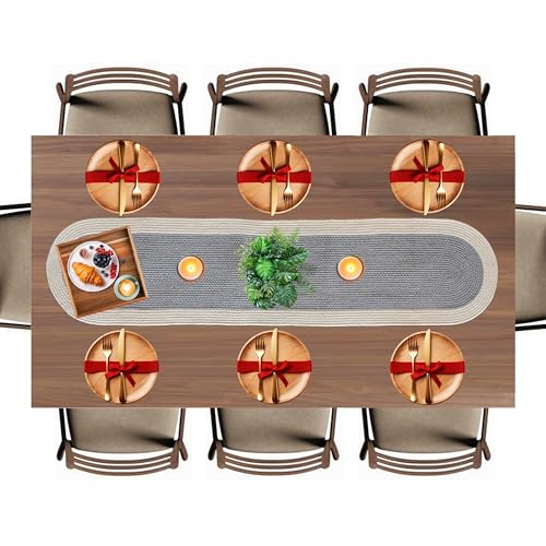 Image of Dining Table Runner for 6 Seater | Table Runners for Living Room | Cotton Runner for Centre Table | Side Table Cover | Runner for Dining | Home Center Table Runner (137 X 30 Centimeter)