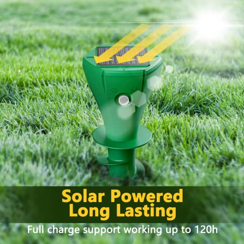 Mole Repellent Solar Powered With Screw, 6 Pack, Sonic Gopher Repellent For Lawn & Yard, Outdoor Groundhog Deterrent With Vibration, Quiet & Waterproof #TOP2